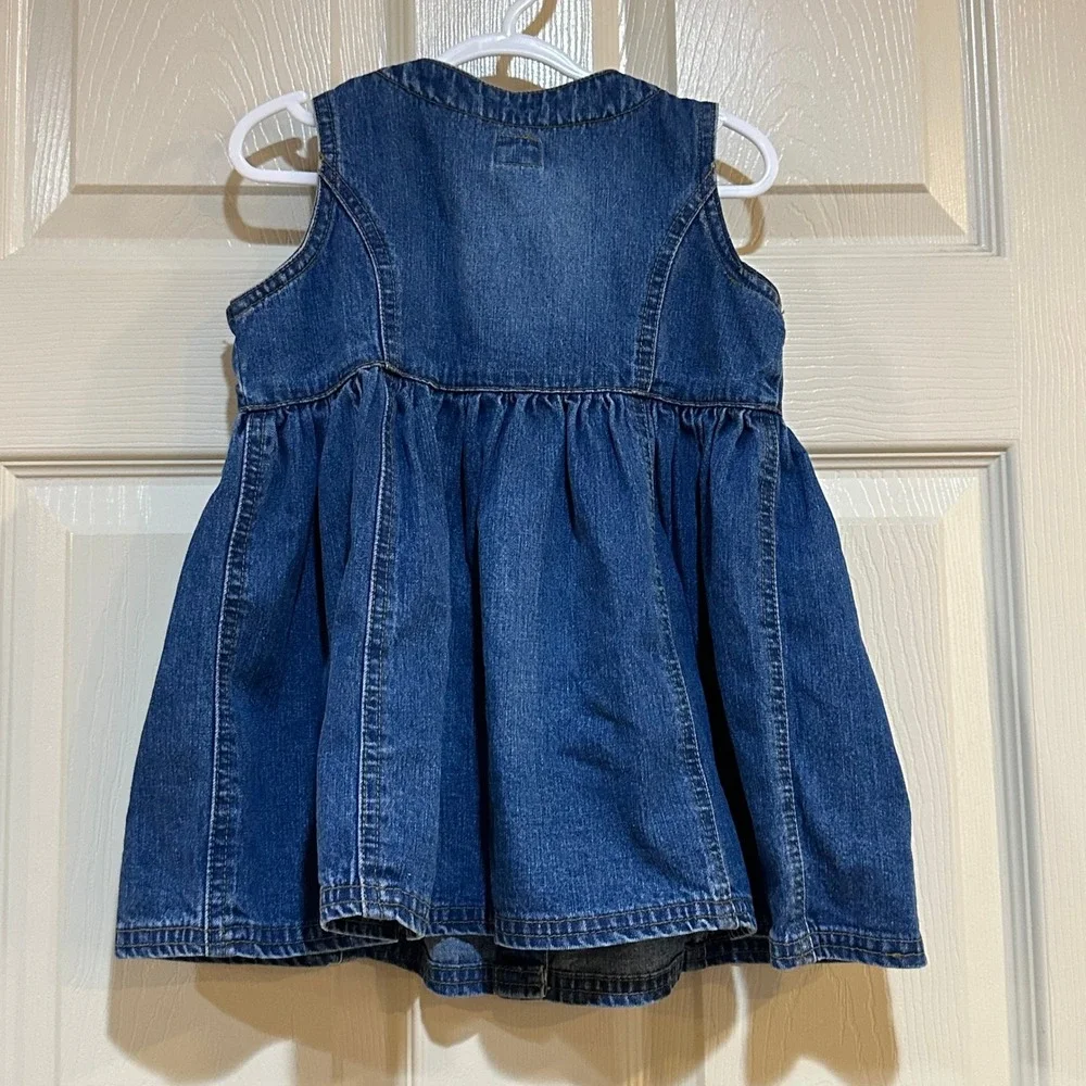 Baby Gap Denim Dress and Hat‎ Set Blue Vintage 80s 12-18M NWT 446098-00-1